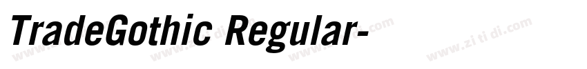 TradeGothic Regular字体转换